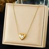DIEYURO 316L Stainless Steel Simple versatile Zircon Geometry Flowers Bowknot Series Pendant Necklace Lady Classic Charm Jewelry