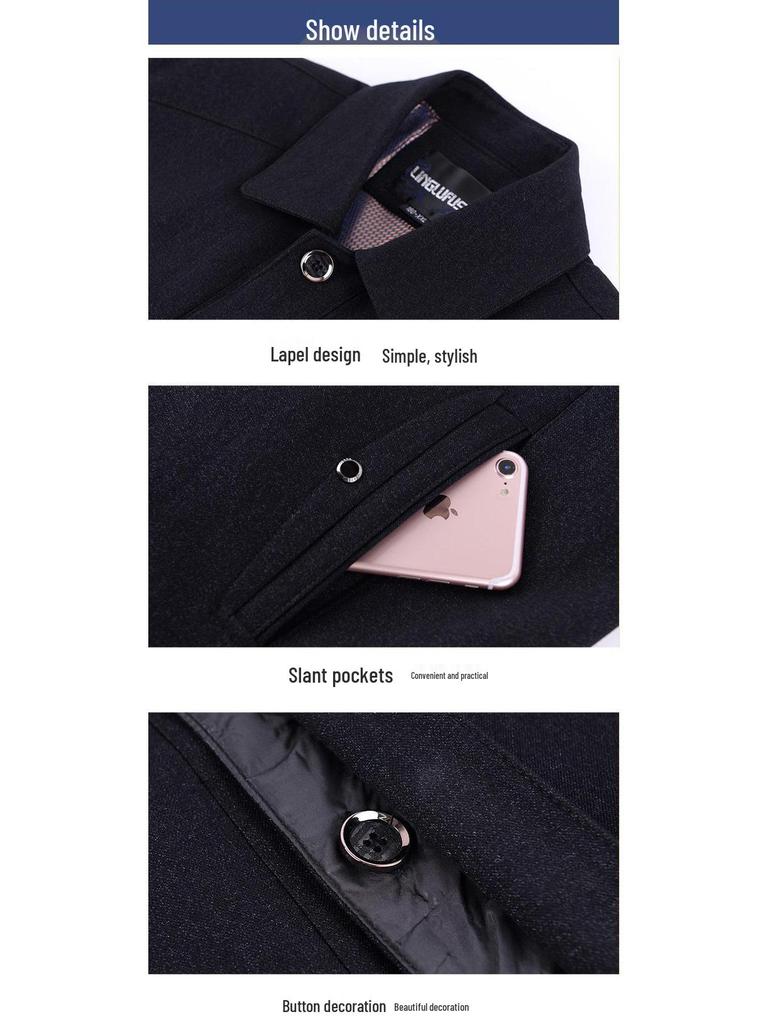 Spring/Autumn Men's Casual Thin Jacket for Middle-Aged & Elderly