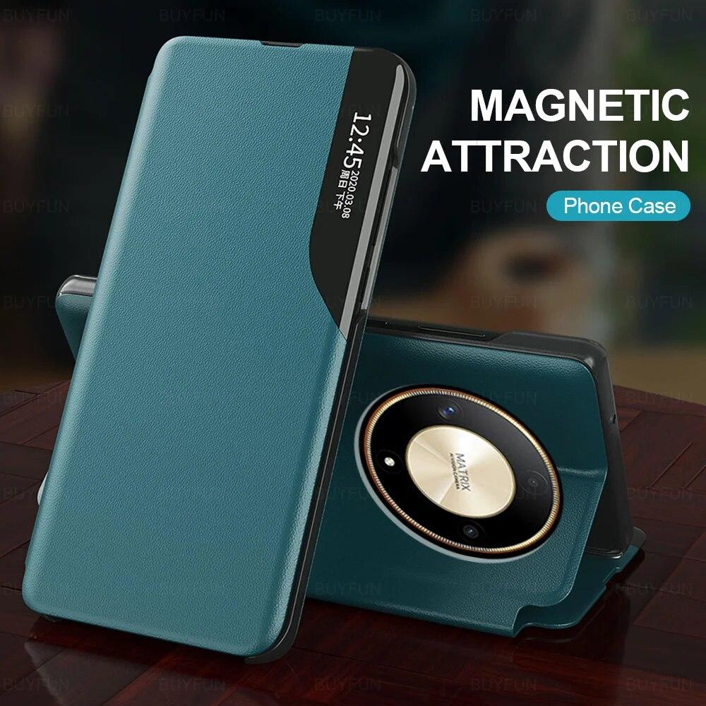 Для Honor Magic6 Lite чехол смарт-флип магнитный кожаный чехол для телефона Honor X9b Magic 6 Light Magic6Lite 5G подставка для книги Защитная основа
