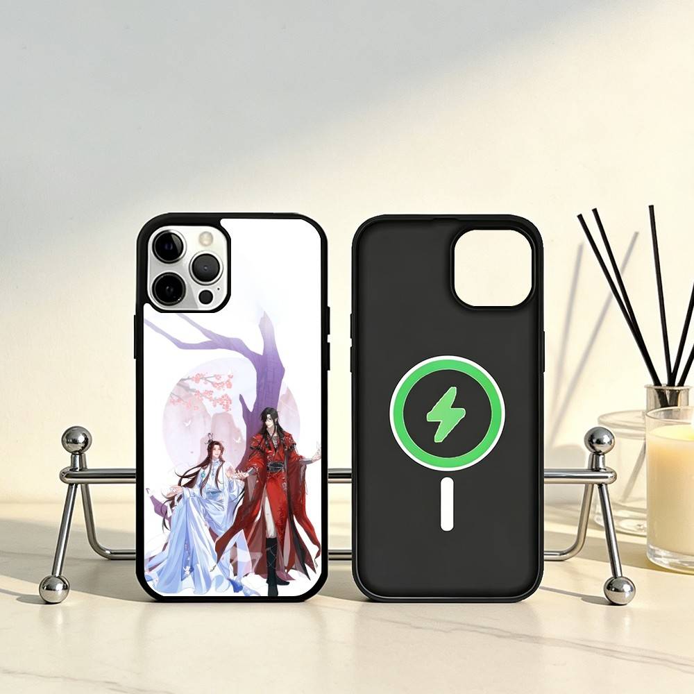 Чехол для телефона "Благословение Небесного Чиновника" для iPhone 17, 16, 15, 14, 13, 12, 11 Plus, Pro Max Магнитный для Magsafe Беспроводной Зарядки