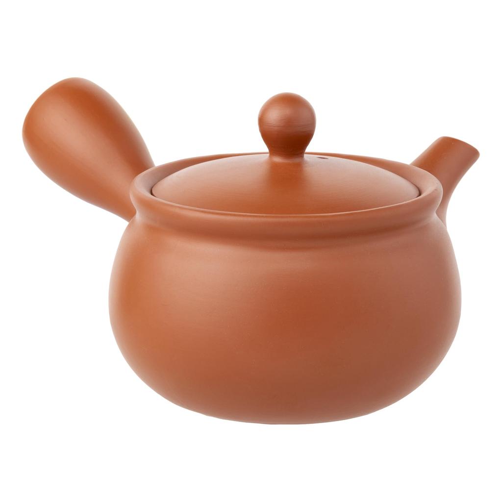 Tokoname-yaki Teapot, Satoyama, Plain, 330ml, Refreshing Mesh, for Deep-Steamed Tea, Hojicha, and Genmaicha, Made In Japan, Boxed, Tk021