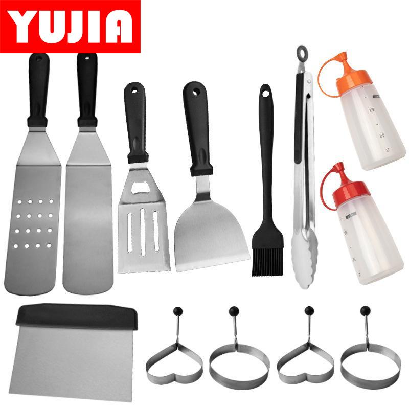 13 шт., набор инструментов для барбекю, лопата, инструмент из нержавеющей стали, лопата для стейка, кухонная лопата, комбинированный набор кистей