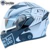 Cool Ride Treasure Bluetooth Full-Face Flip-Up Motorcycle Helmet with Dual Lens and FM Radio