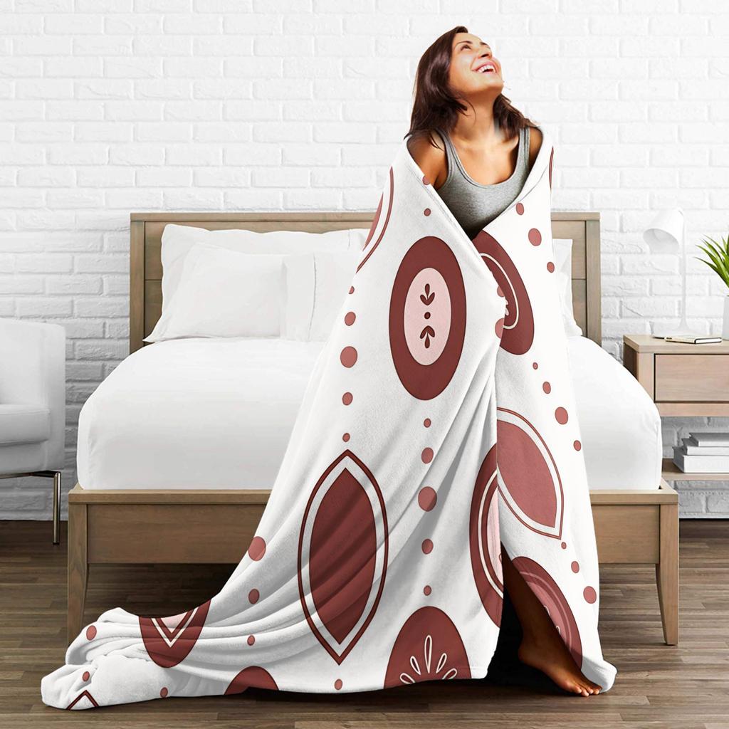 Bohemian pattern Super Warm Blanket Kids Adult Plush Throw Blanket Graphic Outdoor Flannel Bedspread Sofa Bed Cover