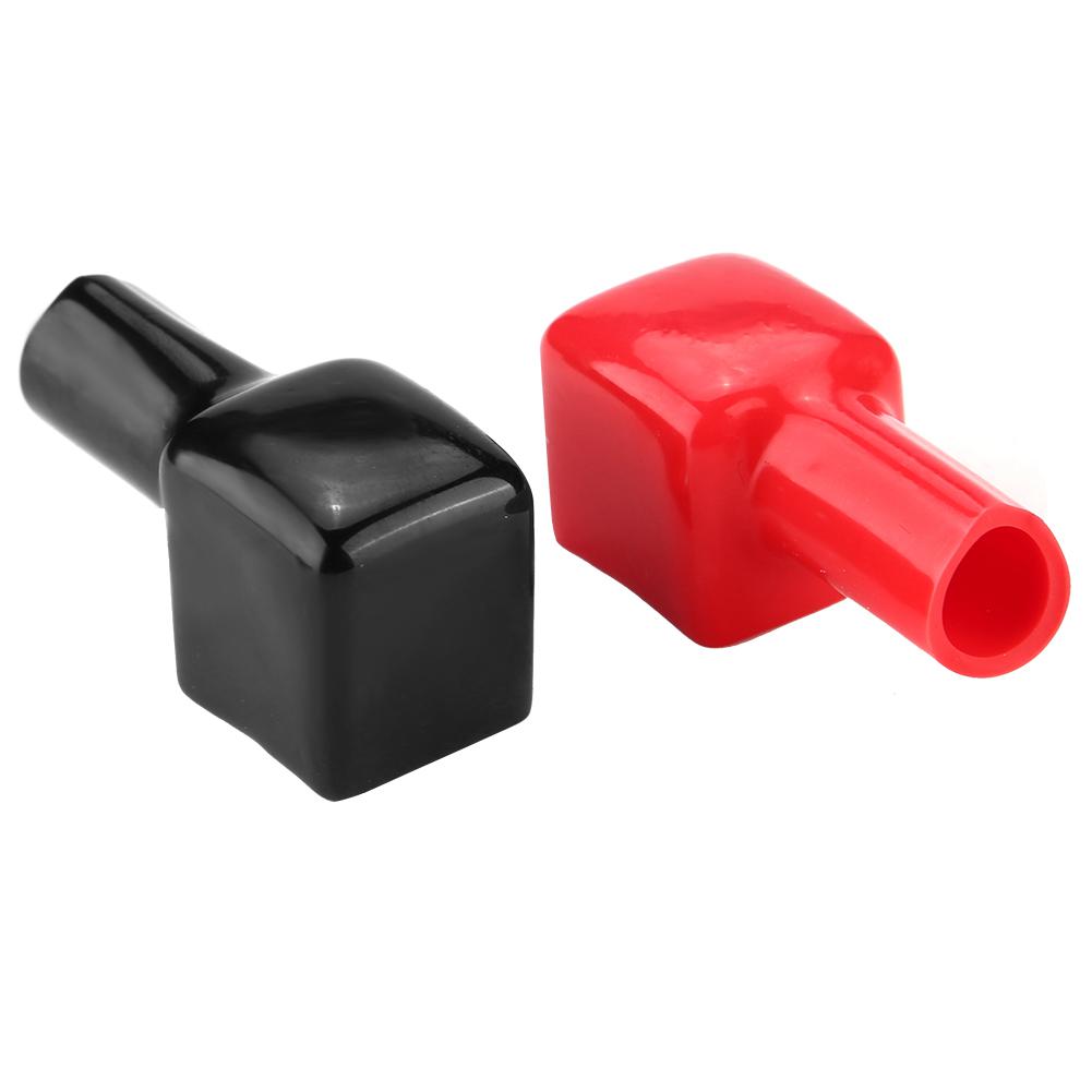 2pcs Car Battery Terminal Covers Positive and Negative - Premium Quality PVC, sy Installation - Fit, from Dust, Insulates