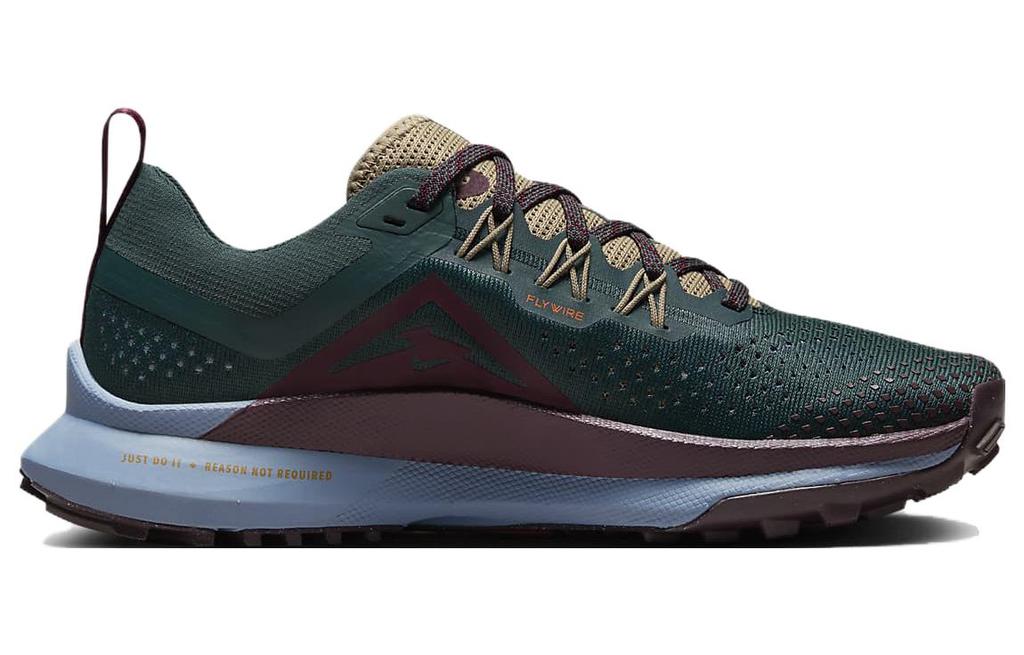 Nike React Pegasus Trail 4 Глубокие джунгли Хаки Пепельно-серый Ночной бордовый Женские DJ6159-301
