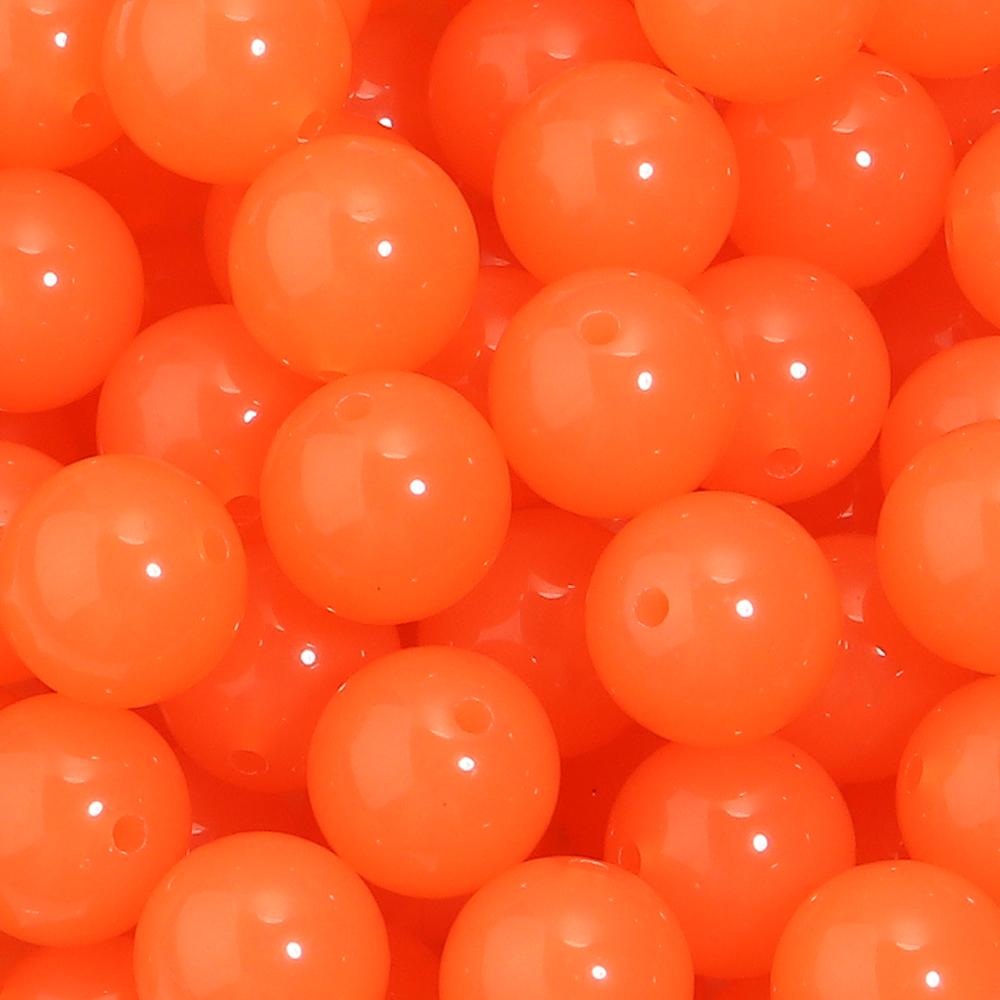 20pcs/lot 16mm Jelly Colored Acrylic Beads Loose Spaced Round Beads For Jewelry Making DIY Charms Bracelet Necklace Accessories
