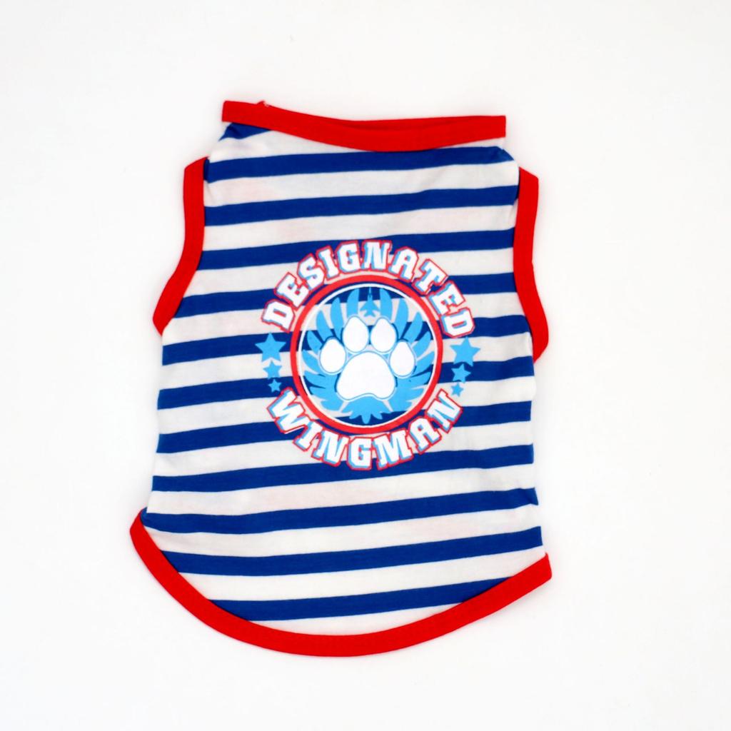 Pet Clothing, New Spring and Summer Models, Cat and Dog Pet Clothes, Breathable Striped Vest