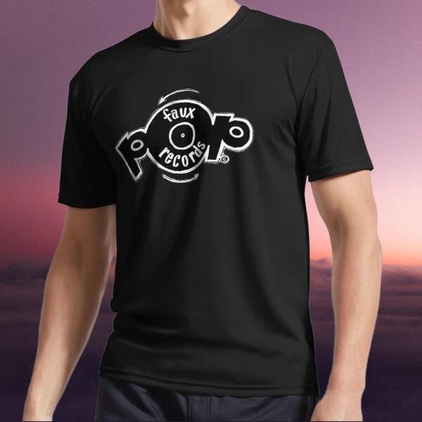 Men's and Women's T-shirts Faux Pop Records