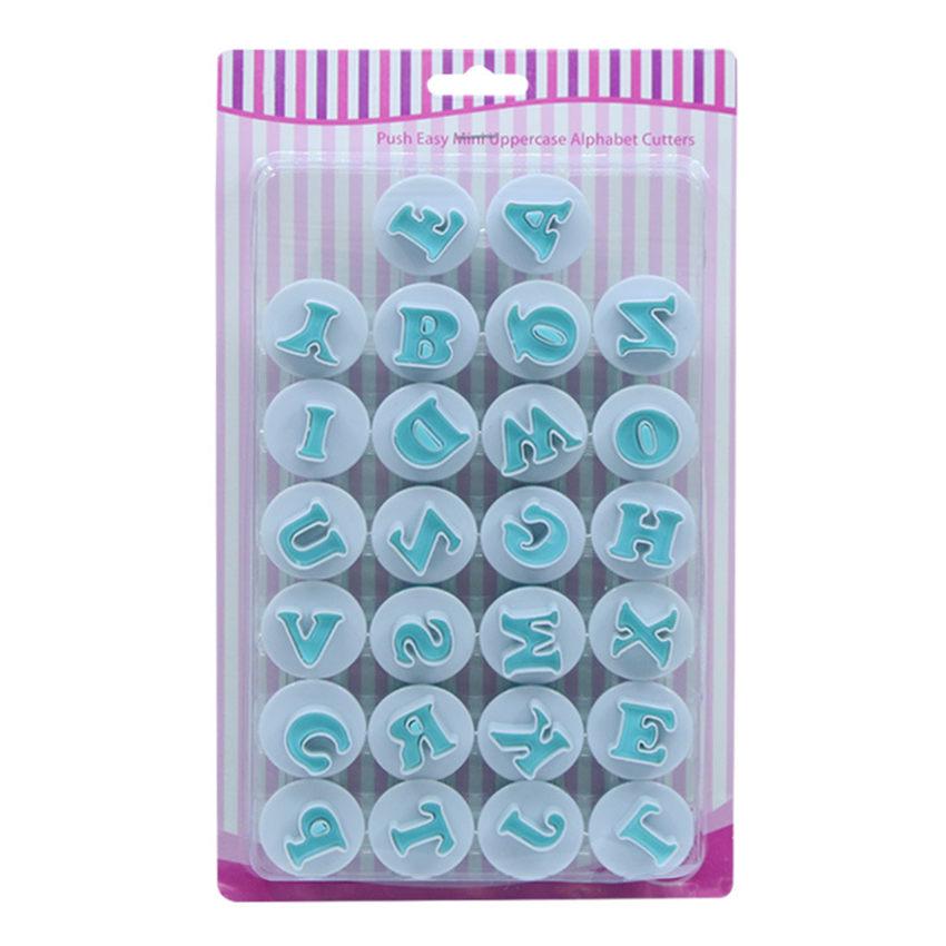 26 шт., прописные и строчные буквы английского алфавита, весенняя форма для печенья, форма для выпечки сахарного шоколада, декоративная печать