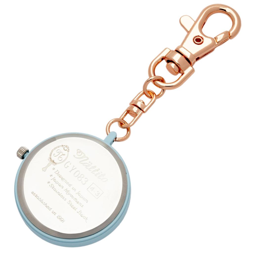 Pocket Watch Keychain Watch Analog Paste Blue [Fieldwork] Women's GY083-4