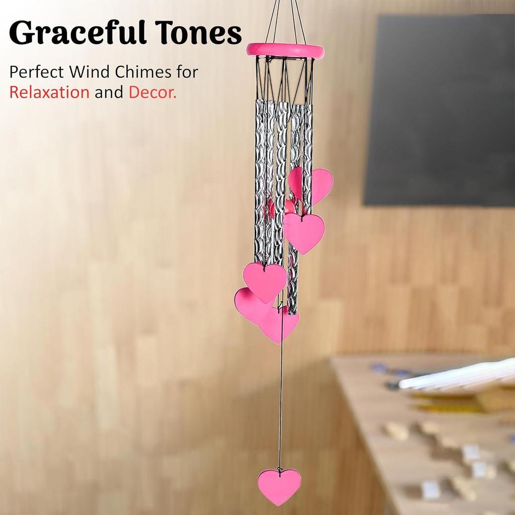 Positive Energy Showpieces for Living Room, Bedroom, and Hall | Home Décor Items for Housewarming and Gift Ideas for Women, Heart Shape Pink