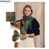 Plaid Faux Cashmere Scarf Winter Scarf Female Shawl Thickened Warm Tassel Scarf