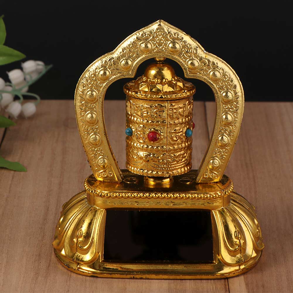 Автомобильный сувенир Солнечное тибетское молитвенное колесо Солнечная энергия Тибетское молитвенное колесо Автодекор