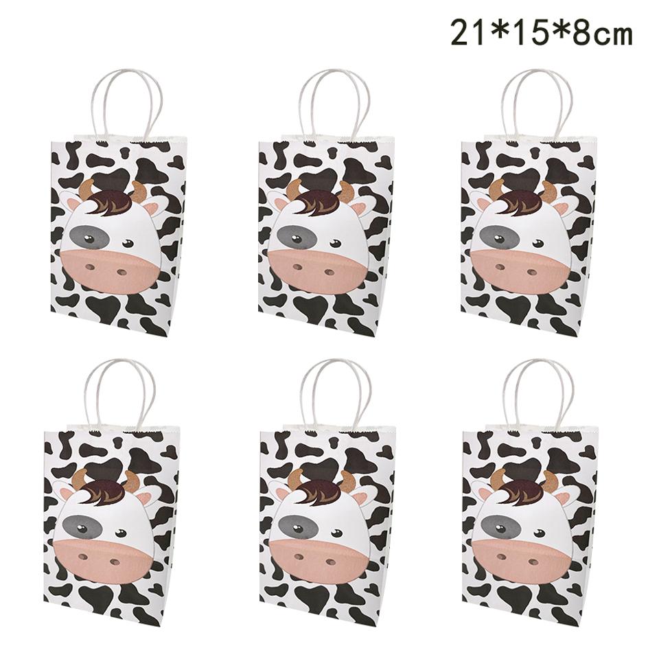 1Set Farm Animal Candy Bags Carton Cow/Pig/Sheep Cake Wrappers for Kids DIY Farm Animals Themed Happy Birthday Party Decorations