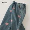 Джинсы Youbao Girls' Love: Осенний широкий прямой корейский свободный крой