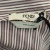 Fendi Итальянская шелковая рубашка в полоску с длинным рукавом и короткой длиной Женская Б/у