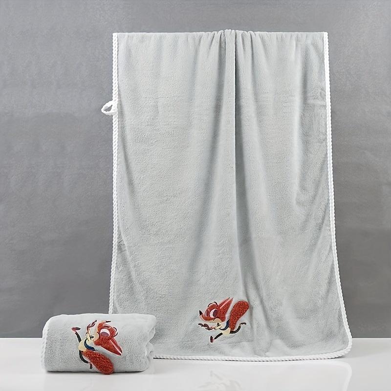 1 банное полотенце из кораллового флиса, милое мультяшное простое быстросохнущее толстое полотенце, абсорбирующее взрослое полотенце-обертывание, банное полотенце