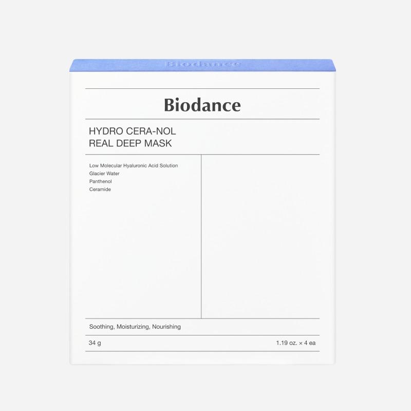 Biodance Bio-Collagen Real Deep Mask 34 г x 4 шт. / 4 типа масок / Bio Collagen, Hydro Cera-nol, Vita Niacinamide, Refreshing Sea Kelp