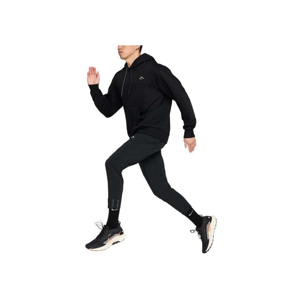 Nike Логотип Свободный крой Толстовка с капюшоном и длинным рукавом Мужские топы Черный HJ3571-010