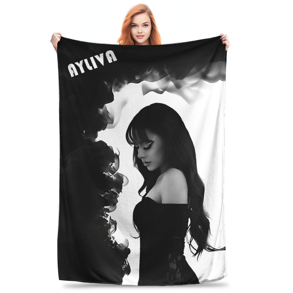 Ayliva Pop Singer Music Blanket Flannel Novelty Breathable Throw Blankets for Home Restaurant Summer,