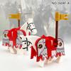 Horse Robe Team Blue Lion Red Lion Black Hawk 1604F Children'S Assembled Building Block Toy Board Accessories