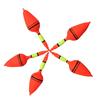 5pcs/set New Plastic Bobber Eva Foam Fishing Night Float Light Stick Ball Boia