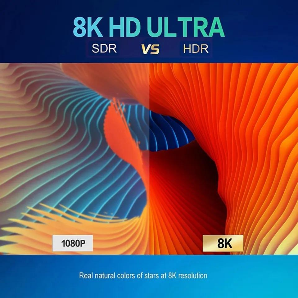 8K ATV Smart TV Stick Android 14.0 Bluetooth 5.0 WiFi 6 Allwinner H618 Quad Core Cortex A53 Сетевой медиаплеер Голосовой пульт Smart TV Box