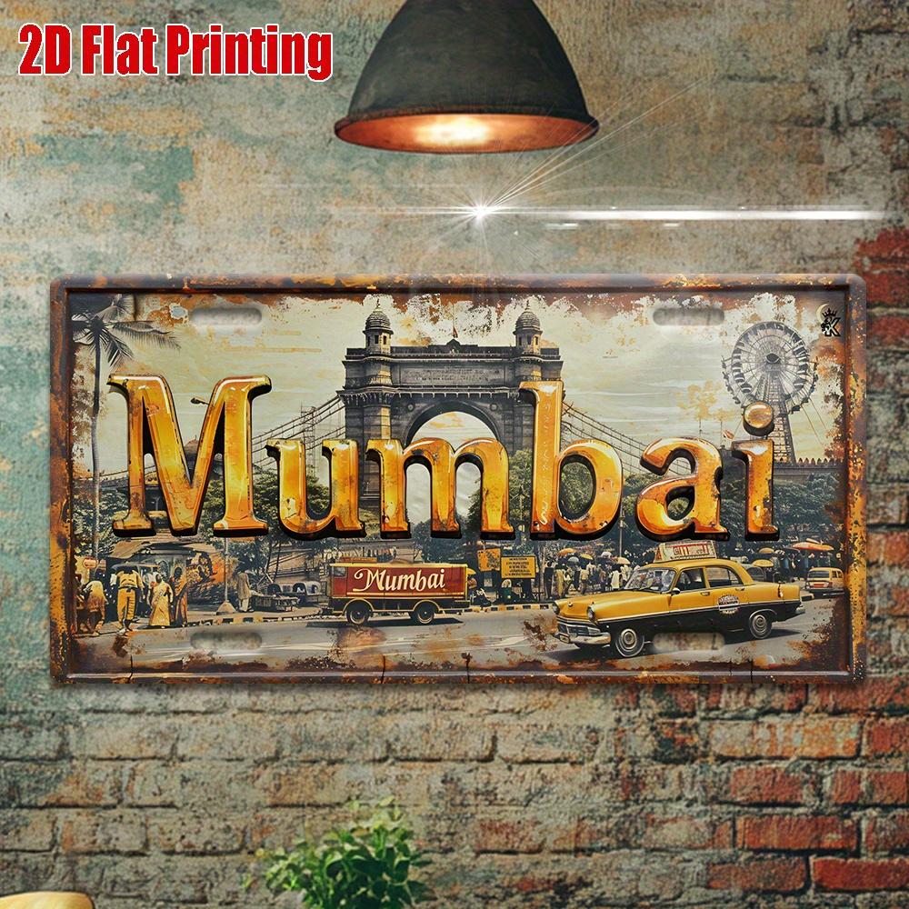 D Flat Vintage Metal Decorative Art Sign D Flat X Inch HighDefinition Uv Printed Perfect For Living Room Bar