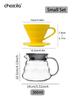 1 шт. Керамическая воронка для кофе, фильтр для кофе Pour Over, чашка для сбора капель, многоразовый конус для кофеварки Pour Over