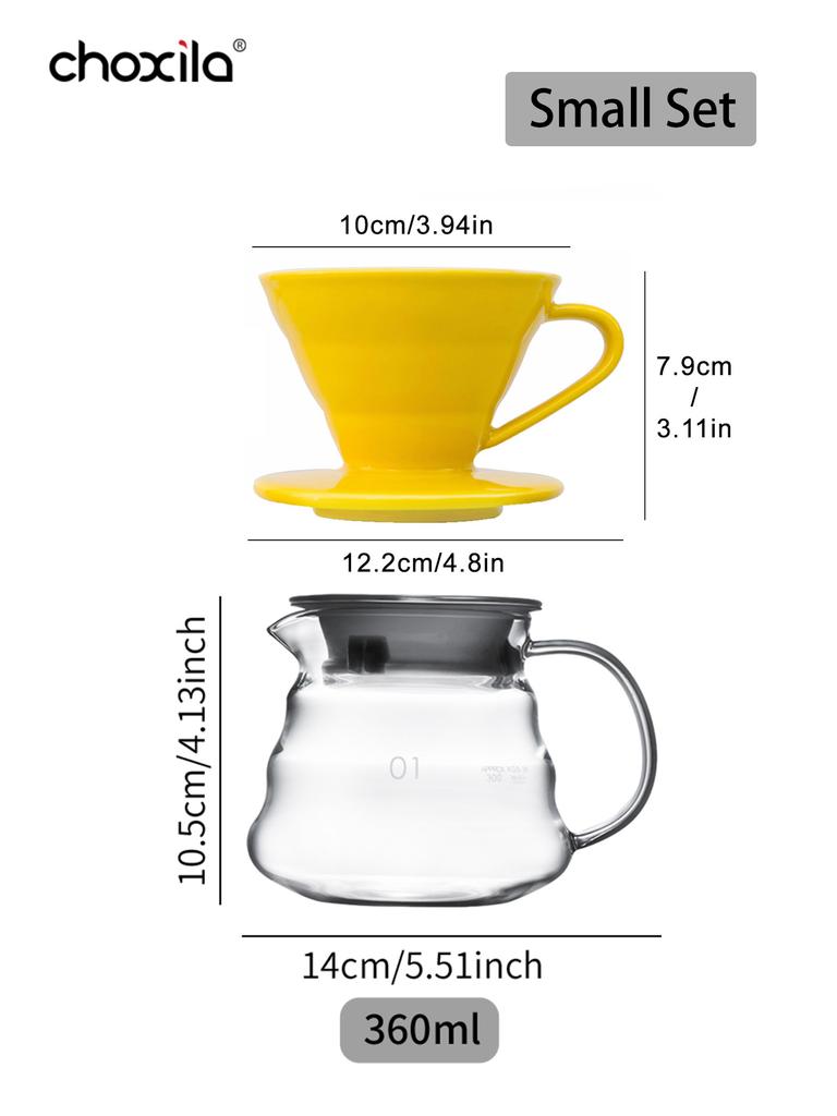 1 шт. Керамическая воронка для кофе, фильтр для кофе Pour Over, чашка для сбора капель, многоразовый конус для кофеварки Pour Over
