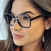 Vintage Stylish Eyeglass Frame for Women Square Shape Anti Blue Light Men Eyewear European American Style Woman Glasses Frames