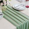 Reusable Chiffon Table Runner Solid Color Wedding Table Runner  Dinning Table