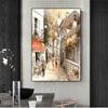 Парижская улица, холст, картина, скандинавский пейзаж, постеры и принты, пейзаж, Куадрос, настенная художественная картина для декора гостиной, без рамки