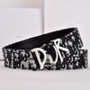 Trendy Couple's Leather Belt with Letter Print Buckle
