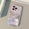 Pink Bow Suitable for IPhone16promax Phone Case Apple 14 Mirror Cream 12 Creative 17 15