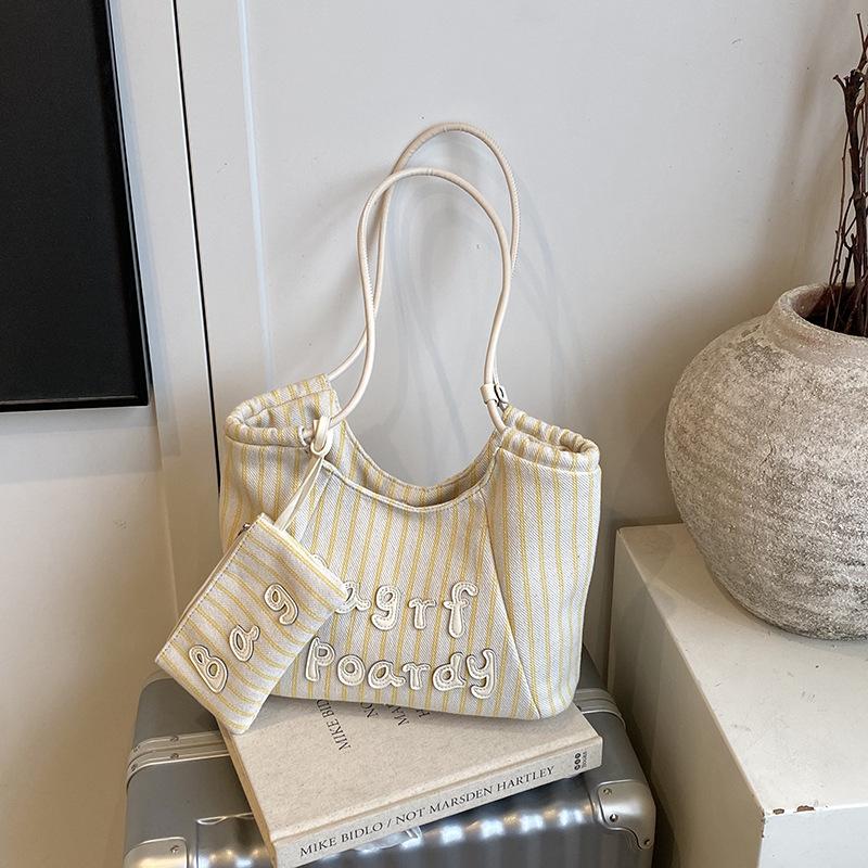 Сумки Женская Новая Модная Мода Полосатая Классная Сумка-Мессенджер для Поездок Большой Вместимости Сумка-Тоут