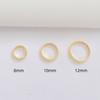 100pcs 18K Gold Bag, Color-Preserving Double-Hole Ferrule, Over-Wire Bag Ring, Beaded Color Bag, Bead Ring, Bead Frame Diy Beaded Accessories.