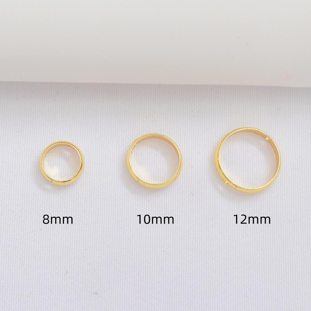 100pcs 18K Gold Bag, Color-Preserving Double-Hole Ferrule, Over-Wire Bag Ring, Beaded Color Bag, Bead Ring, Bead Frame Diy Beaded Accessories.