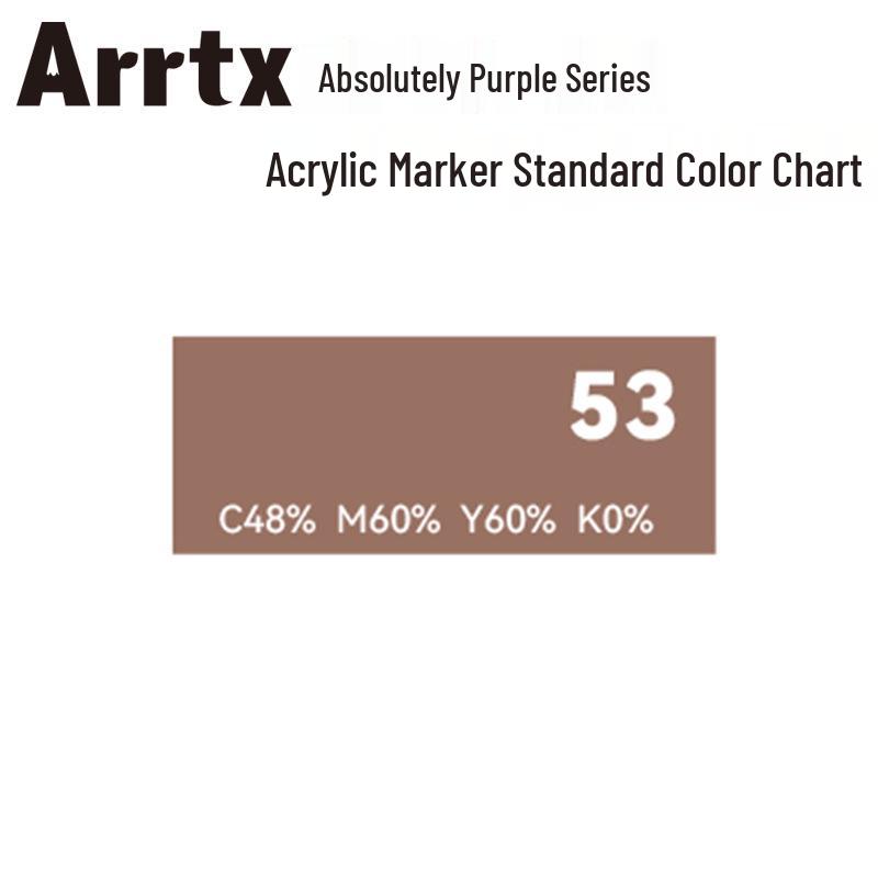 Arrtx Ataishi Акриловый маркер с мягким наконечником, 1 шт., Абсолютно фиолетовый, Стиль A/B, 30 цветов, Водонепроницаемый, Быстросохнущий, Непрозрачный.