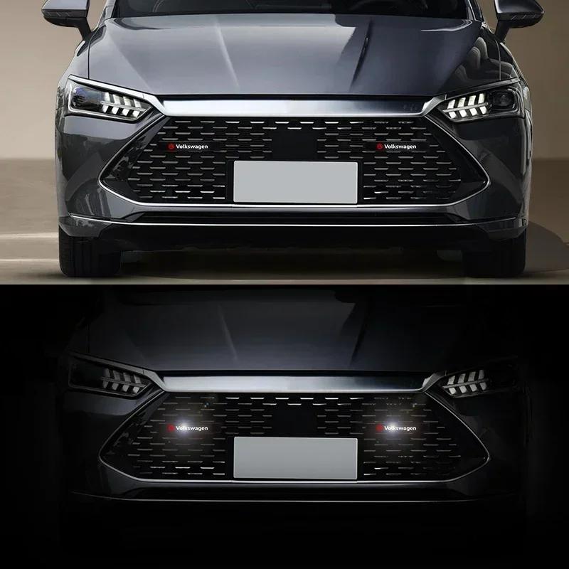 For VOLKSWAGEN VW 2025 Hot Car LED Front Hood Grille Emblem Badge Decorative Light For Volkswagen Bora GTI Polo T5 R-Line Touran