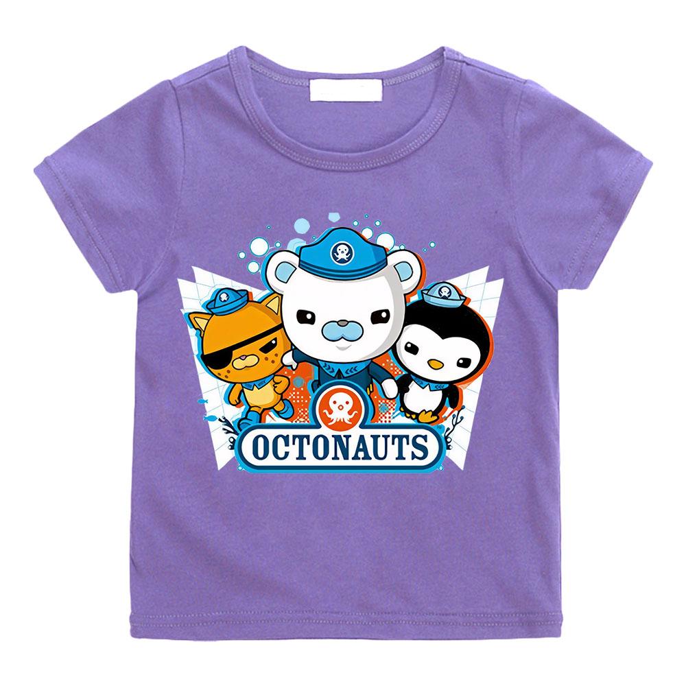 The Octonauts Cartoon Print T-shirt Anime Casual Cute Tee-shirt Pure Cotton 2026 New Pattern Children Clothes Tees Top