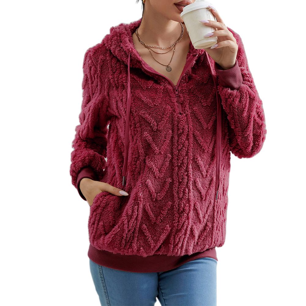 Женские пушистые флисовые толстовки, женские осенние толстовки с капюшоном на молнии, пуловеры, топы