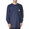 K126 Рабочая одежда Карманная Рабочая одежда С длинным рукавом Карман [Carhartt] Мужская футболка с длинным рукавом Мужская футболка L_NVY [Изделие]