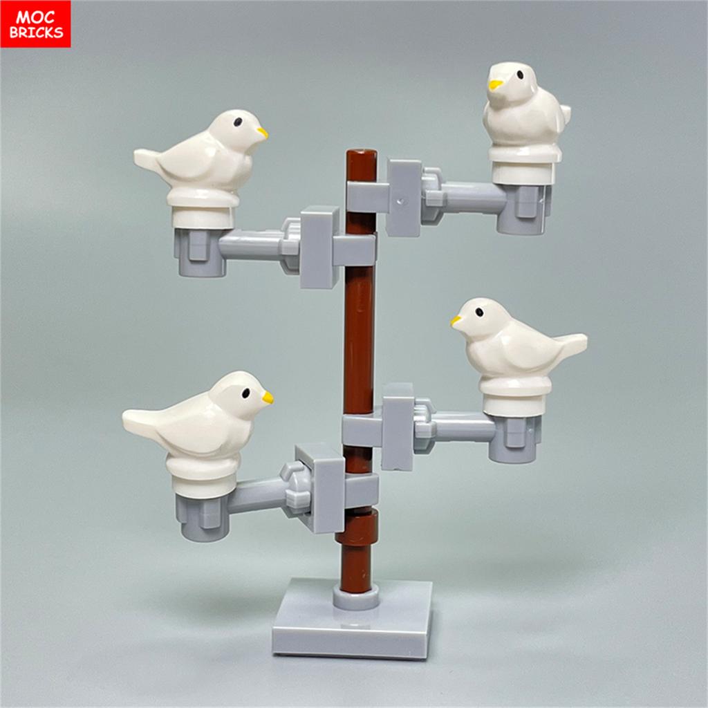 Кирпичики MOC Джунгли Подлесок Лесное животное Обезьяна Коза Жираф Птица Ночная сова Аксессуары Строительные блоки Игрушки-друзья Подарки