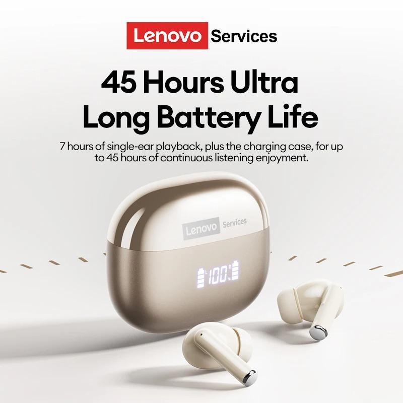 Оригинальные беспроводные наушники Lenovo LE232 ANC с шумоподавлением, True Wireless, Bluetooth 6.0, игровая гарнитура, светодиодный цифровой дисплей, вкладыши, Hi-Fi стерео, басы