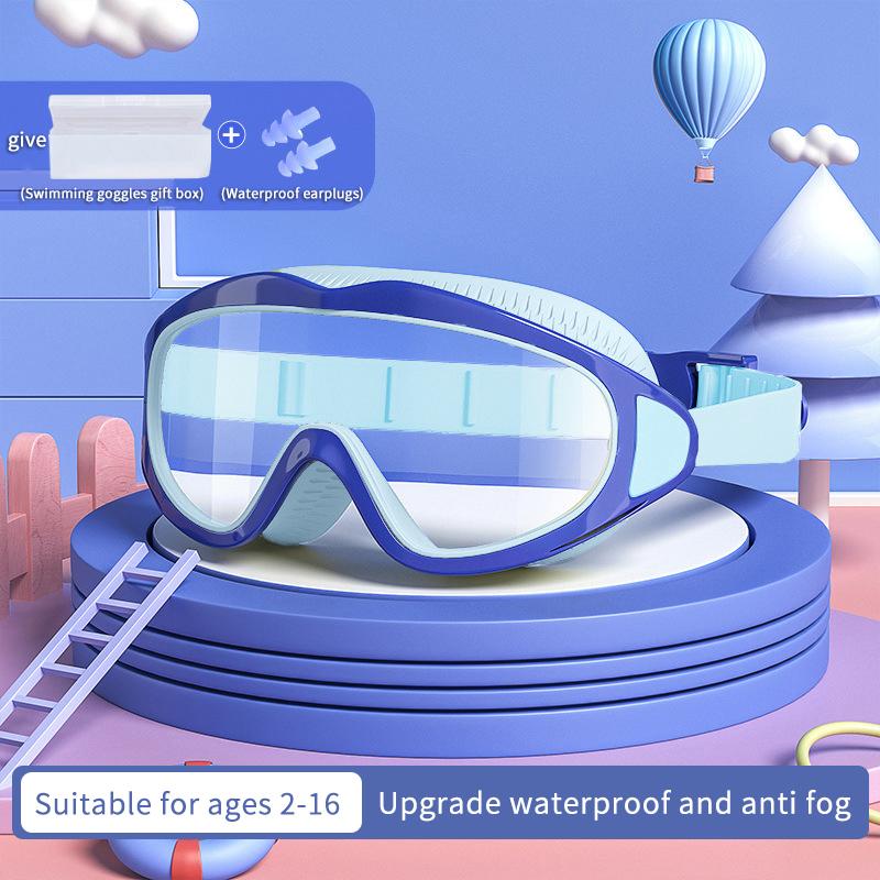 1Pcs Boys Girls Professional Diving Goggles Glasses Children Swimming Goggles Caps Waterproof Anti-fog Big Box