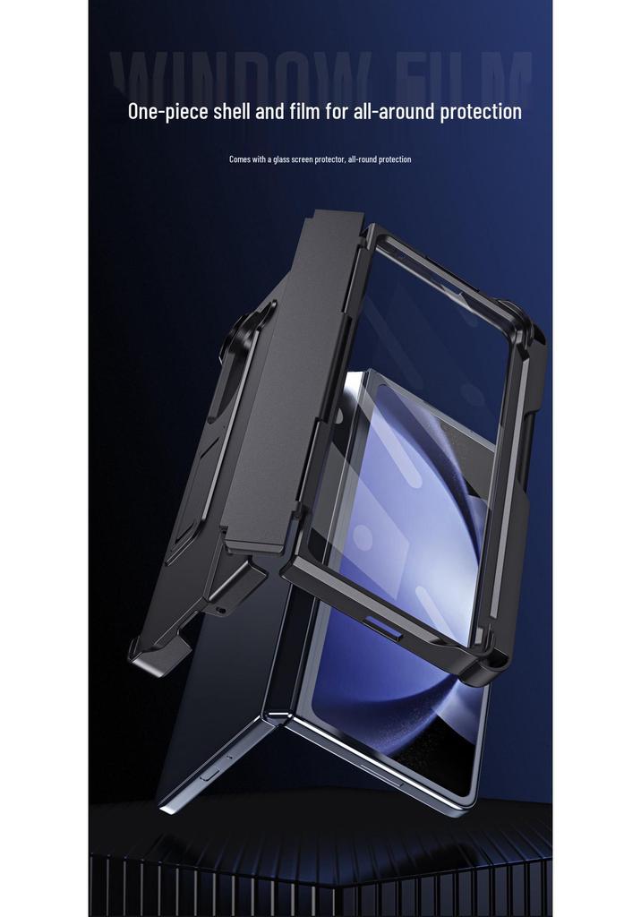 Совместимый защитный чехол для Samsung Z Fold 8 с пленкой, держателем для стилуса и полным покрытием шарнира