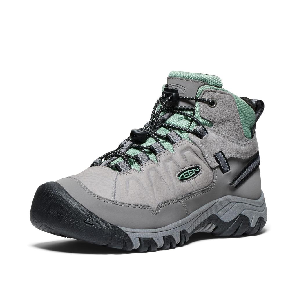 KEEN Targhee IV Mid WP Sneakers Size Kids' (Sizes 20.0-23.5cm), Waterproof, Alloy/Granite Green, 20.0cm