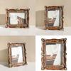 Classical Ornate Textured Photo Frame Vintage Resins Flower Carvings Rectangular Picture Holder for Office and Home